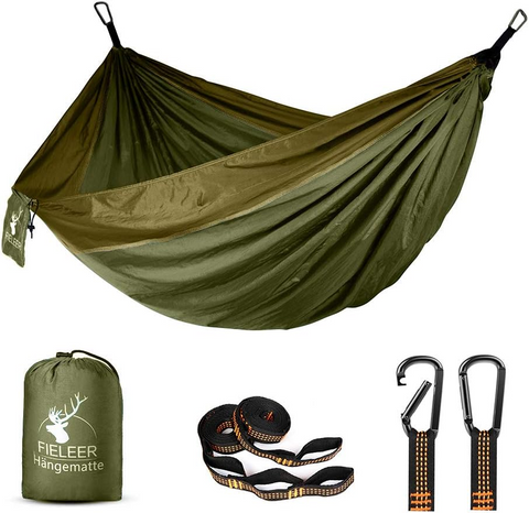 Ultra Hafif Kamp Hamak 275x140 cm Paraşüt Naylon 300 kg Taşıma Askı ve Kanca Dahil