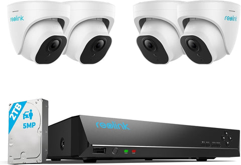 8CH 5MP PoE Güvenlik Kamera Sistemi, 4 Kameralı, 8 Kanallı NVR, 2TB HDD