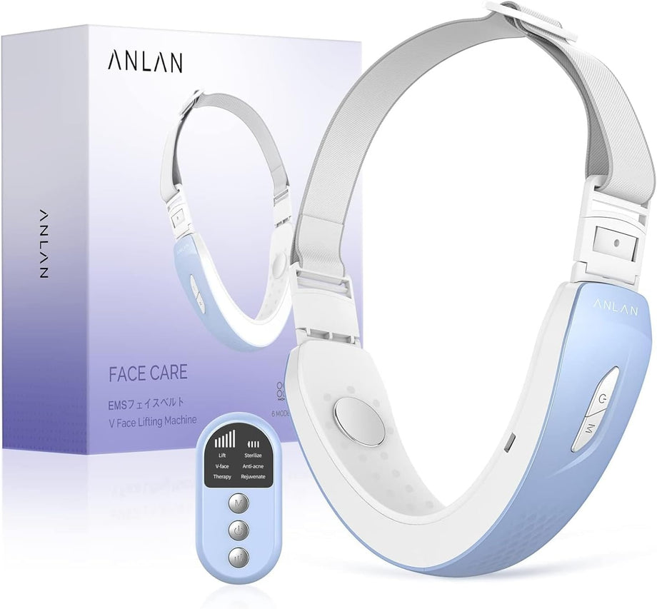 EMS V-Face Yüz Masaj Cihazı Mikro Akım, Kırmızı & Mavi LED Terapi, Çene Hattı ve Cilt Sıkılaştırma