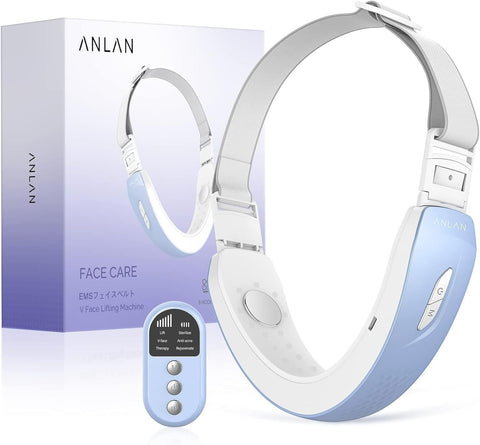 EMS V-Face Yüz Masaj Cihazı Mikro Akım, Kırmızı & Mavi LED Terapi, Çene Hattı ve Cilt Sıkılaştırma