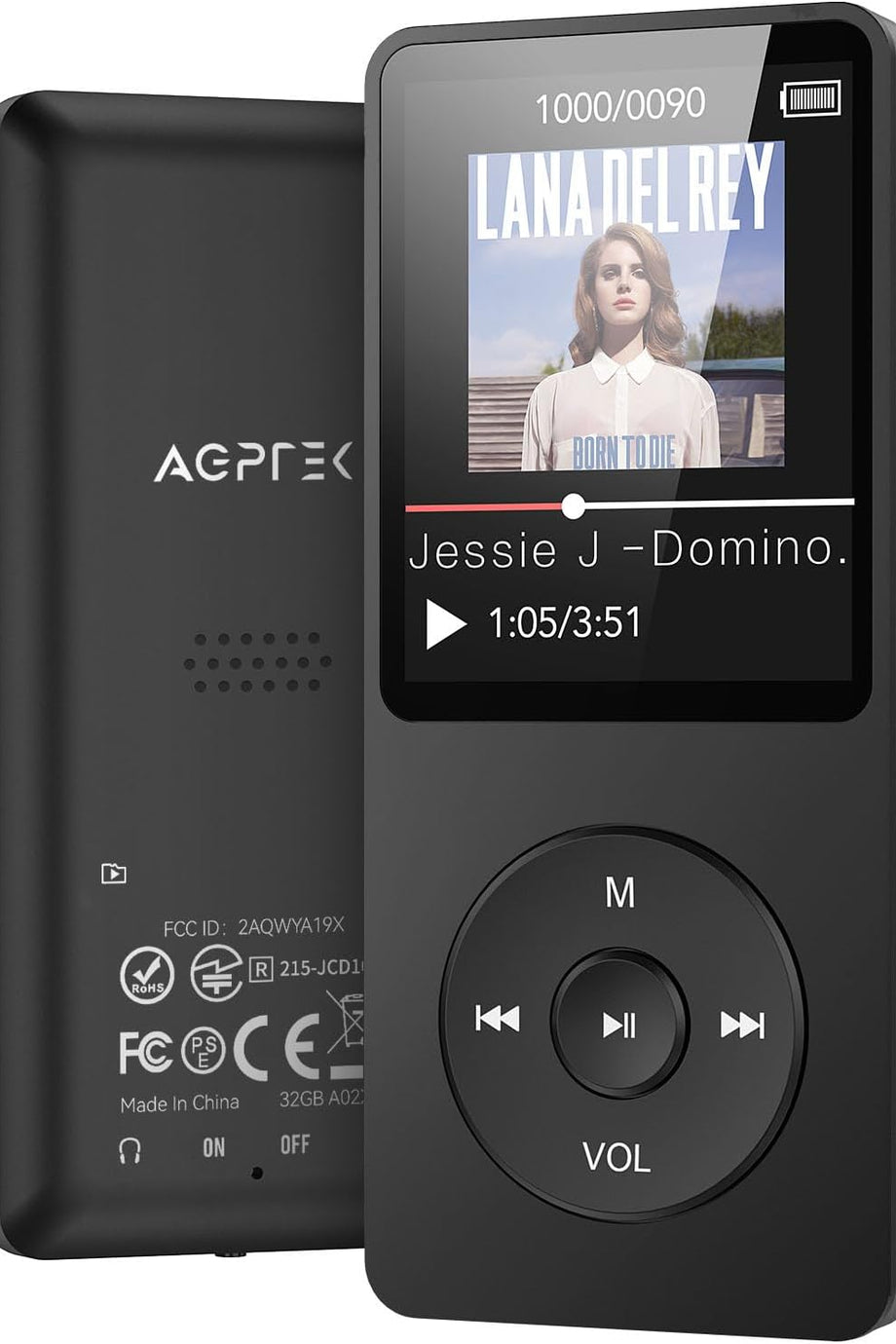 MP3 Oynatıcı 32 GB Hoparlörlü, 70 Saat Pil Ömrü, 1.8 İnç Ekran