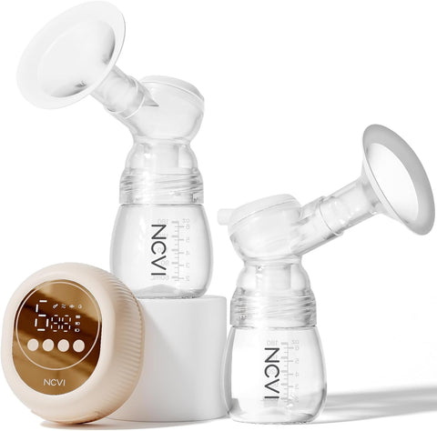 8128 Çift Elektrikli Göğüs Pompası 4 Mod, 9 Seviye, LED Ekran, Sessiz ve BPA İçermez