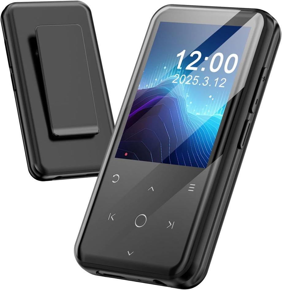 64GB MP3 Çalar Bluetooth, 2.4 İnç Ekran, Klipsli Tasarım, 500mAh Pil