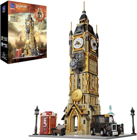 Mimarlık Big Ben Yapı Blok Seti, Steampunk Zaman Kulesi Modeli, Londra Ikonları