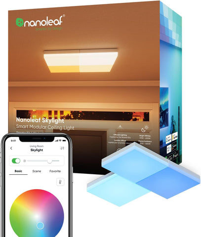 Skylight Başlangıç Seti,3 LED RGBCW Akıllı Tavan Aydınlatması, 16 Milyon Renk