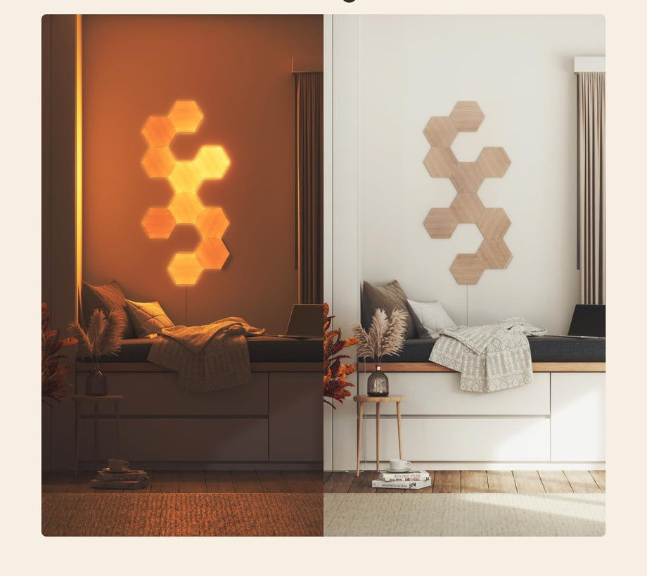 Ahşap Görünümlü Hafif Paneller,Modüler Altıgenler, Başlangıç Seti