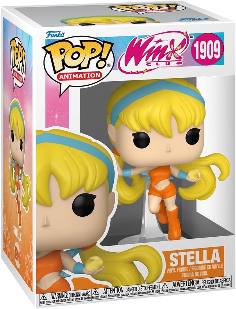 POP! Winx Club Prenses Stella Koleksiyon Figürü 9,5 cm, Resmi Vinil Oyuncak