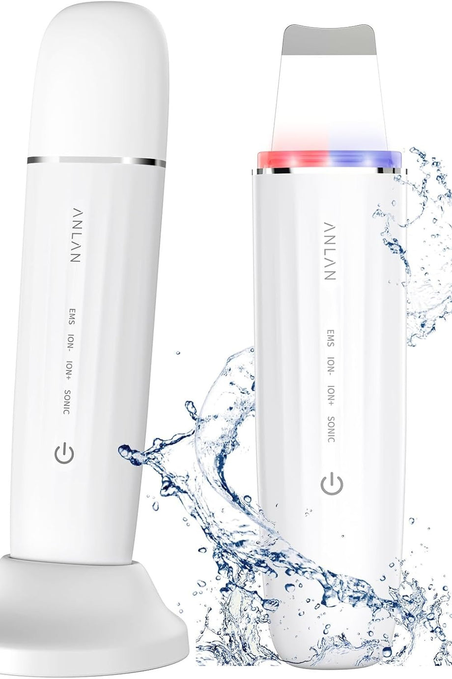 6’sı 1 Arada Ultrasonik Cilt Peeling Cihazı, Su Geçirmez, EMS, LED Işık Terapili Gözenek Temizleyici