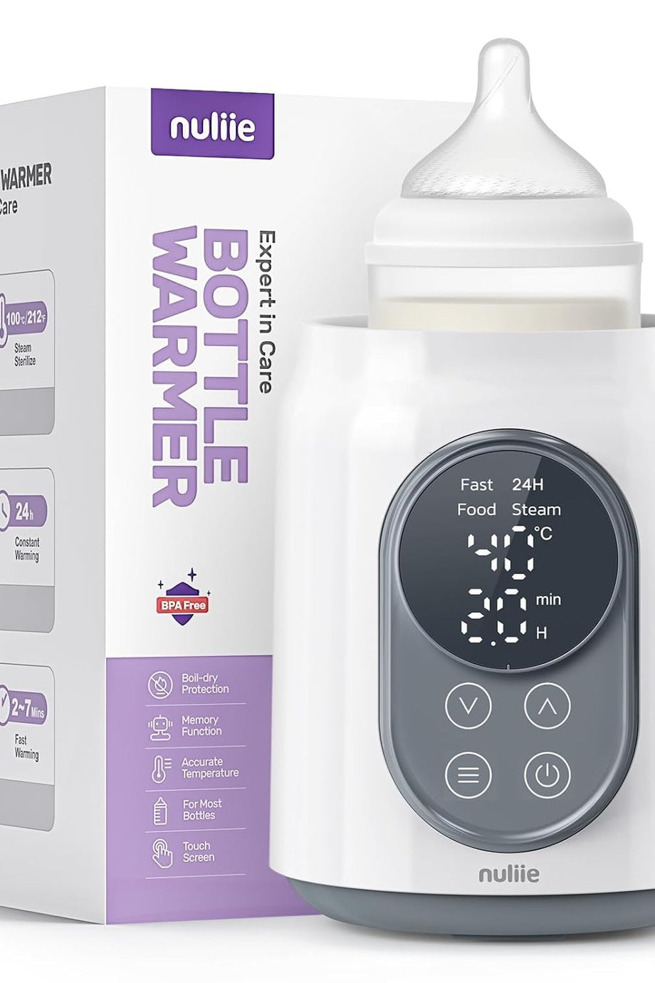 6'sı 1 Arada Elektrikli Biberon Isıtıcı, Akıllı Sıcaklık Kontrolü ve Otomatik Kapanma