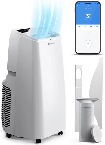 4'ü 1 Arada 12.000 BTU Akıllı Klima Isıtma, Soğutma, WiFi, Zamanlayıcı, Enerji Sınıfı A