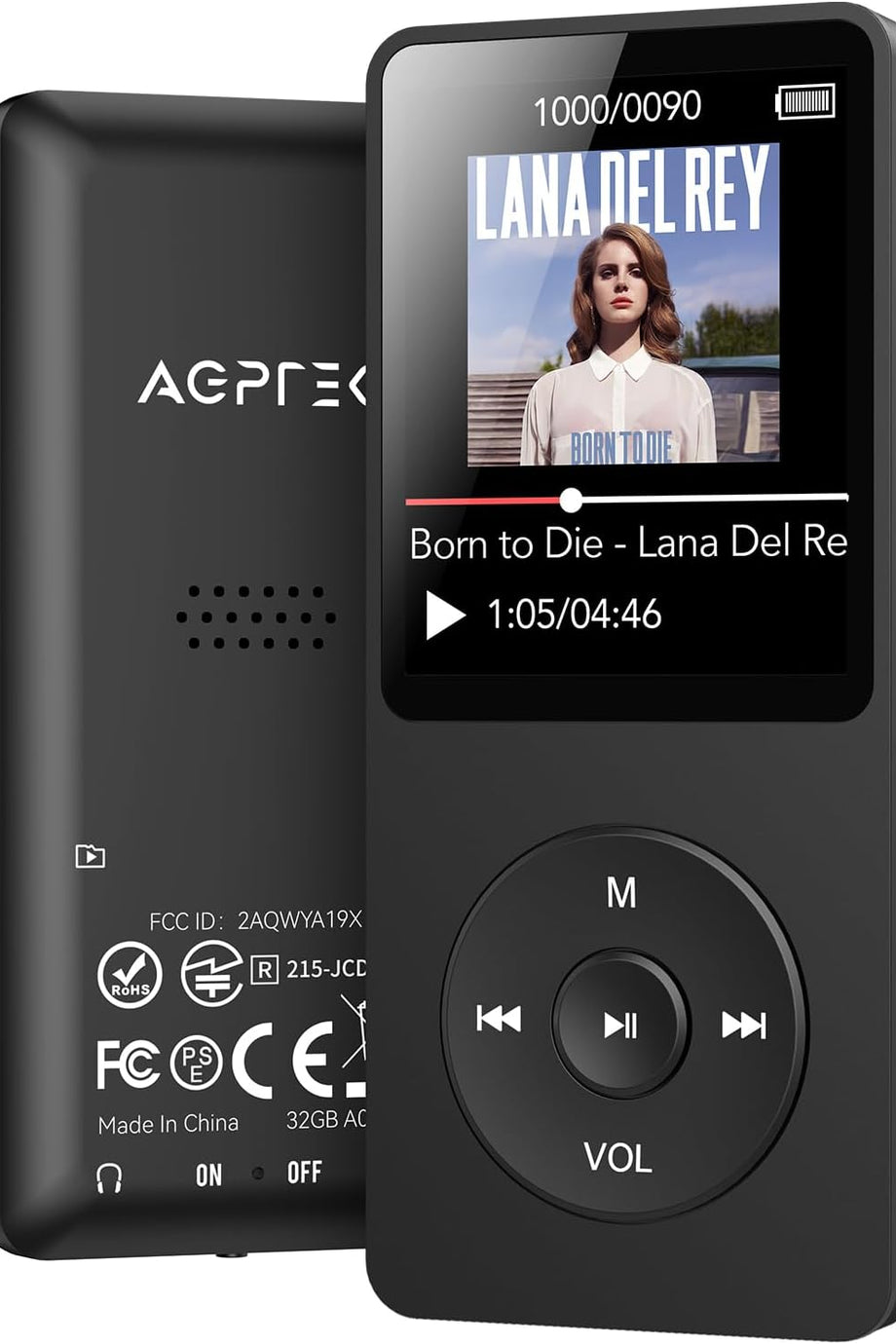 MP3 Çalar 32 GB Bluetooth 5.3, 1.8 İnç Ekran, 70 Saat Çalma Süresi