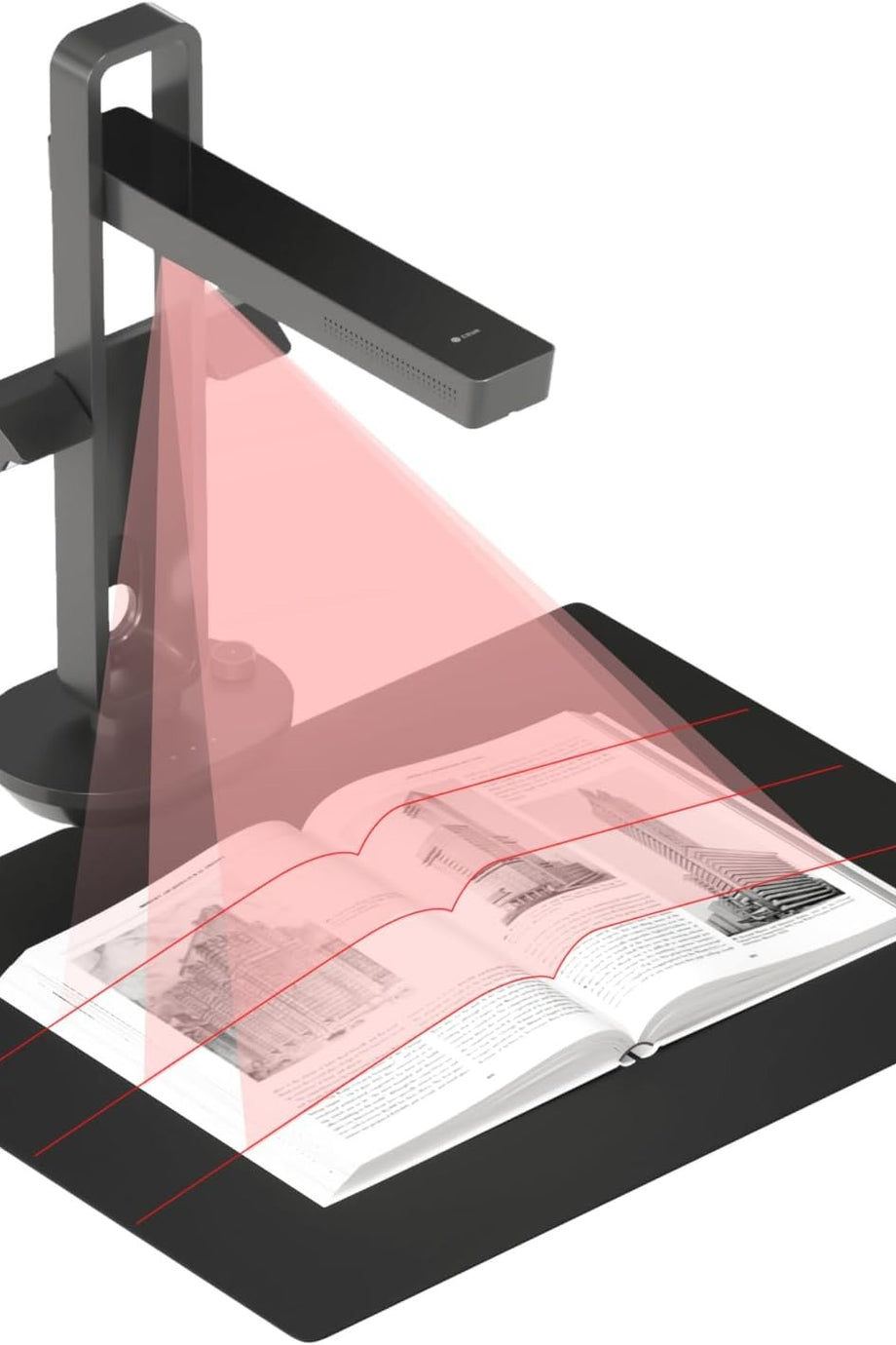Aura Pro Taşınabilir Kitap Tarayıcı, 14MP, A3 Belgeler Tarayabilen, OCR & Akıllı Masa Lambası