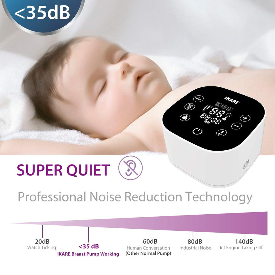 Taşınabilir Elektrikli Çift Süt Pompası,  6 Mod, 20 Kademe, Sessiz ve Şarj Edilebilir