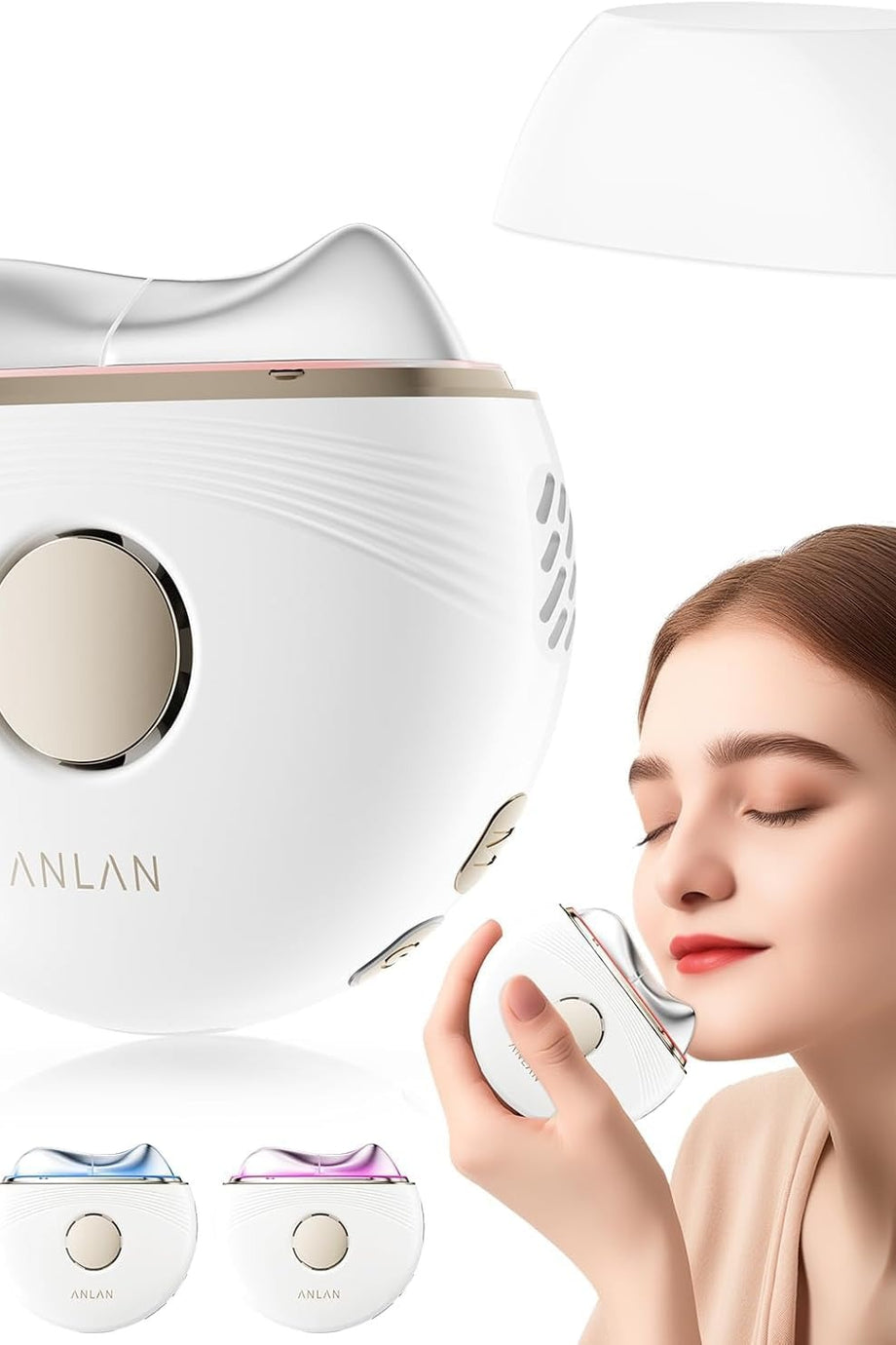 EMS Yüz Masaj Cihazı 46°C Isıtmalı Kırışıklık Karşıtı, LED Terapi, Çene ve Boyun Sıkılaştırma