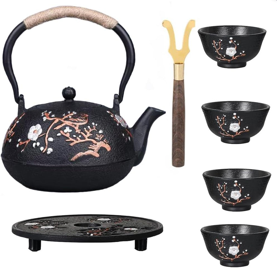 Döküm Demir Çaydanlık Seti, Japon Tarzı Tetsubin