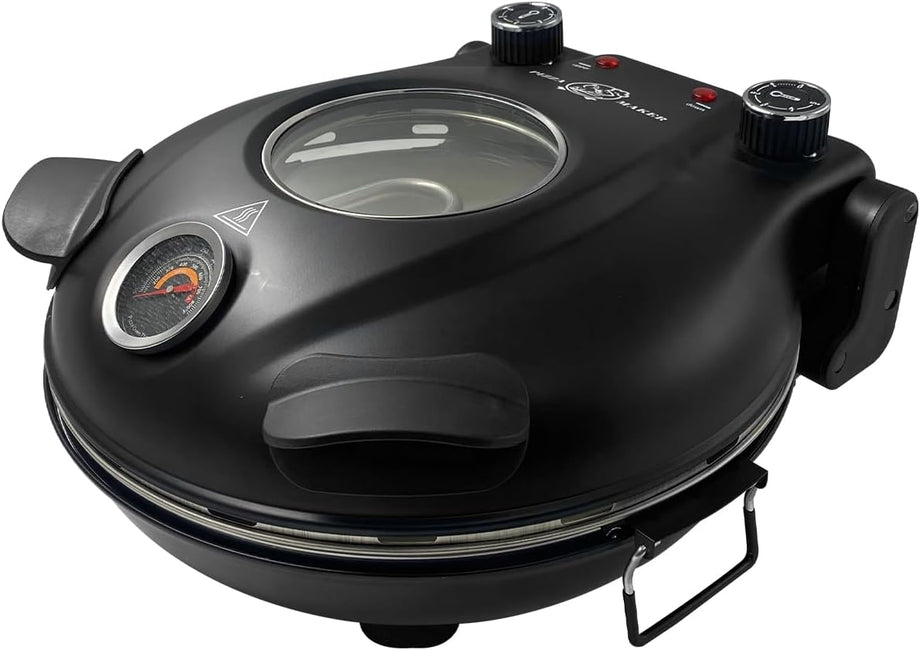 Elektrikli Pizza Fırını, 420°C, 1200W, 5 Sıcaklık Seviyesi, Seramik Taş Plaka