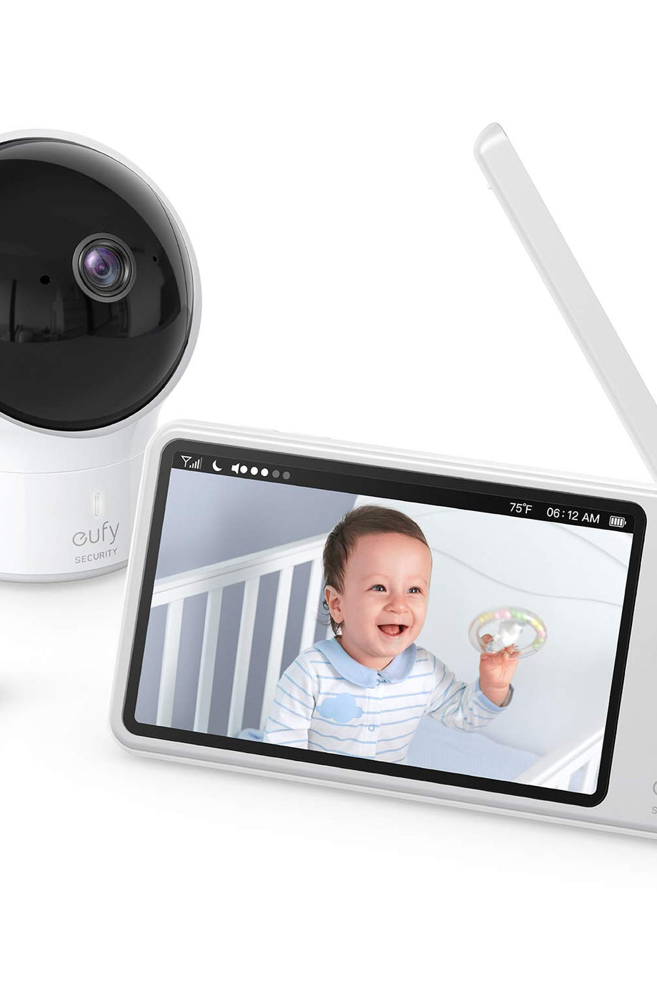 Güvenlik Bebek Monitörü,5 inç Geniş Ekran, 720p HD, Geniş Açılı Görüş, Gece Görüşü