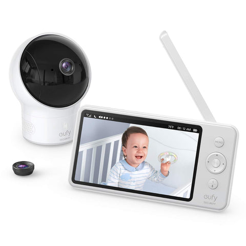 Güvenlik Bebek Monitörü,5 inç Geniş Ekran, 720p HD, Geniş Açılı Görüş, Gece Görüşü