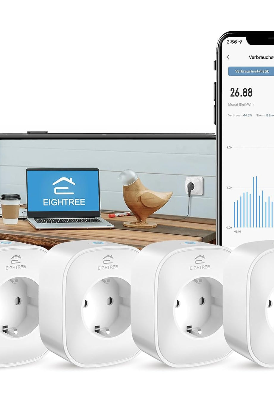 Wi-Fi Akıllı Priz, 16A, Alexa ve Google Home Uyumlu