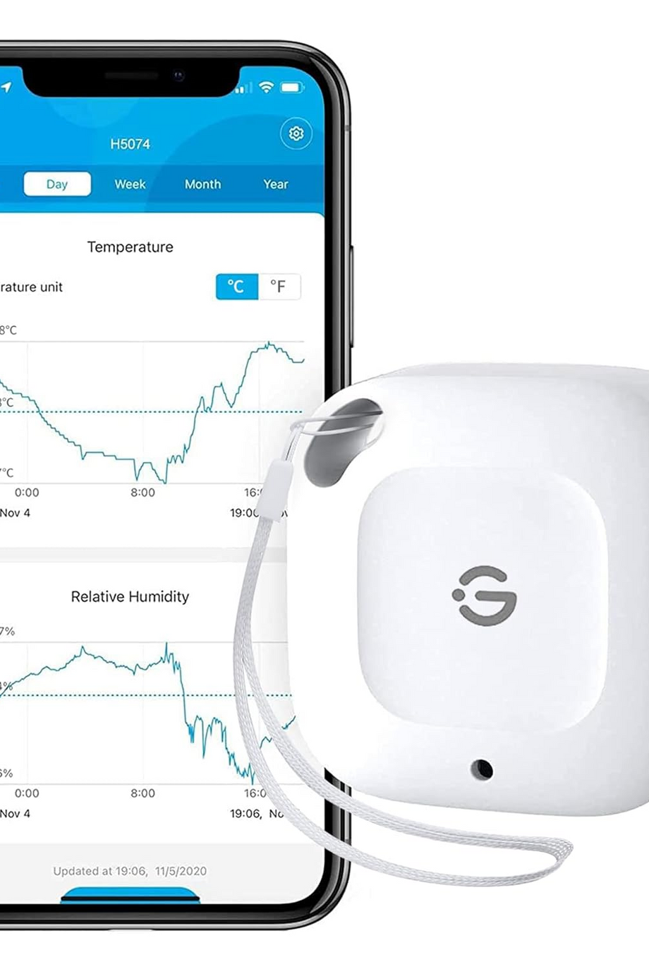 Bluetooth Termometre Higrometre, 80m Menzilli, Uygulamalı Takip ve Veri Depolama