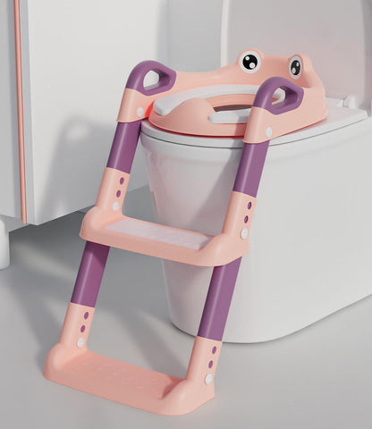 Merdivenli Çocuk Tuvalet Oturağı, Ayarlanabilir, Katlanabilir & Kaymaz