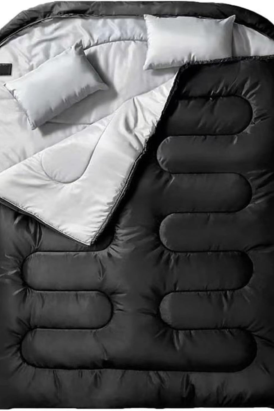 Geniş ve Konforlu Çift Kişilik Uyku Tulumu 2 Yastıklı, Soğuk Havalara Dayanıklı