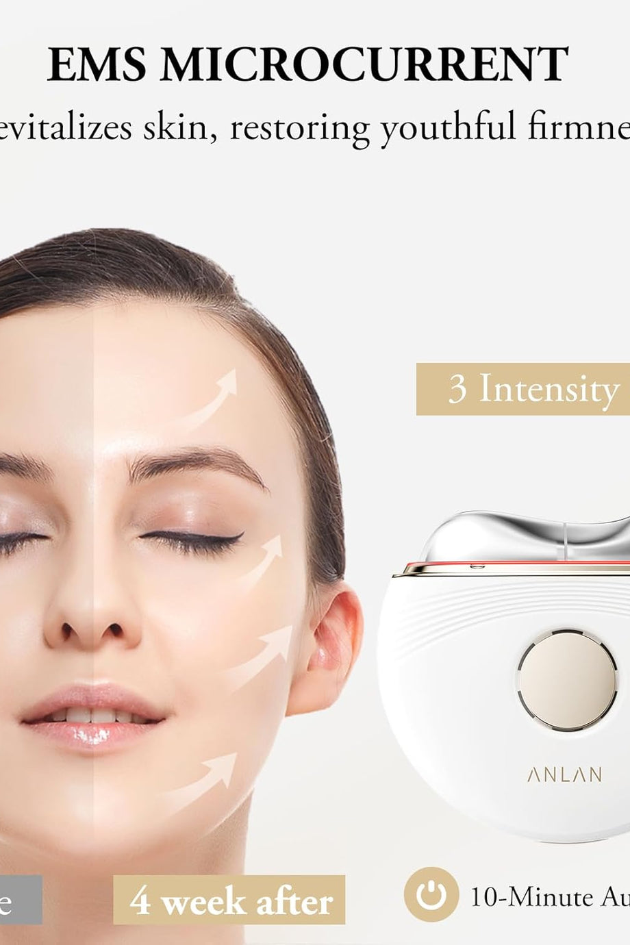 EMS Yüz Masaj Cihazı 46°C Isıtmalı Kırışıklık Karşıtı, LED Terapi, Çene ve Boyun Sıkılaştırma