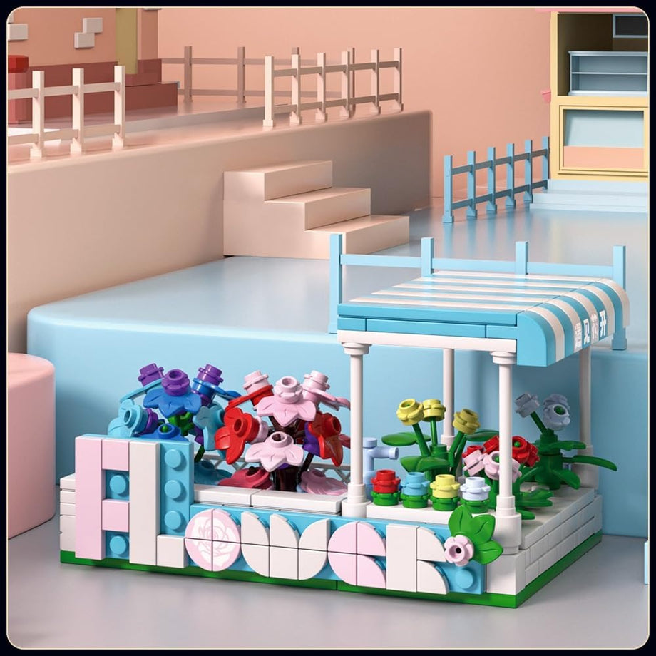 24032 Florist House Yapı Blokları Seti 269 Parça, Çiçekçi Dükkanı Mini Modüler Yapı