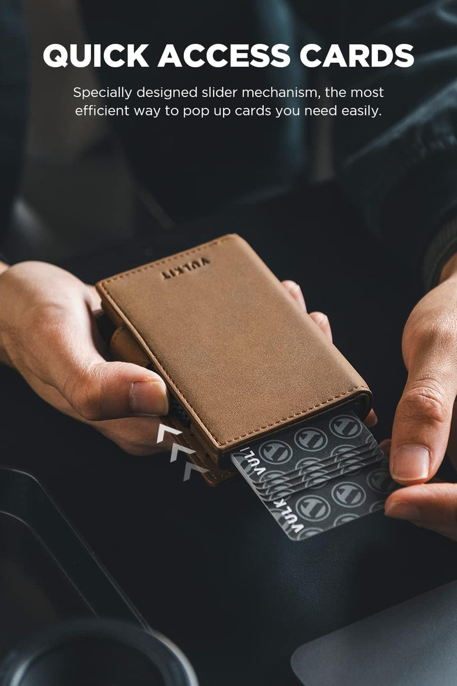 Airtag Tutuculu Pop-Up Kartlık, RFID Koruma, Metal Gövde, Deri, Minimalist Tasarım