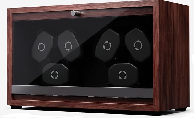 6 Saatlik Otomatik Saat Sarıcı, LED Işıklı, Akrilik Kapaklı