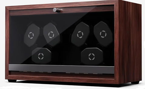 6 Saatlik Otomatik Saat Sarıcı, LED Işıklı, Akrilik Kapaklı