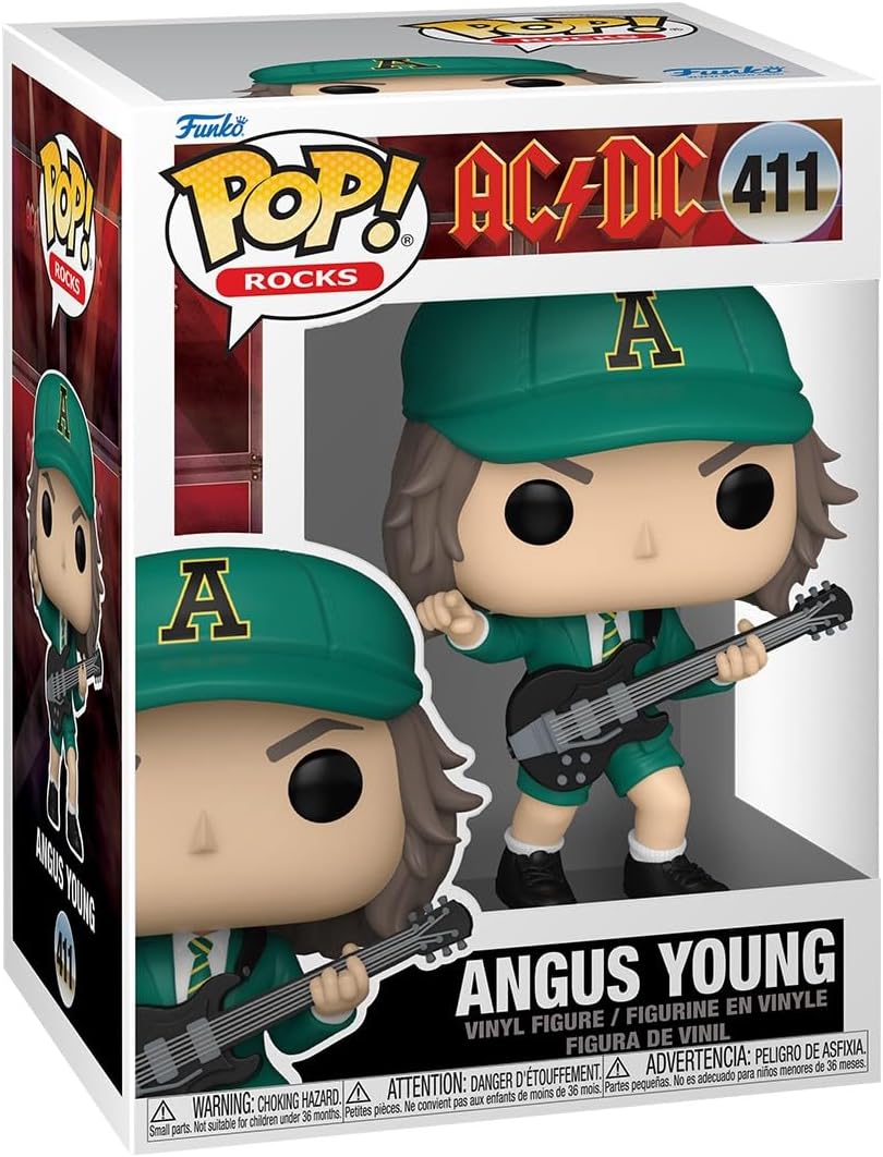 Pop! Rocks: AC/DC, Angus Young (Yeşil) Vinil Figür, Koleksiyon & Hediye İçin