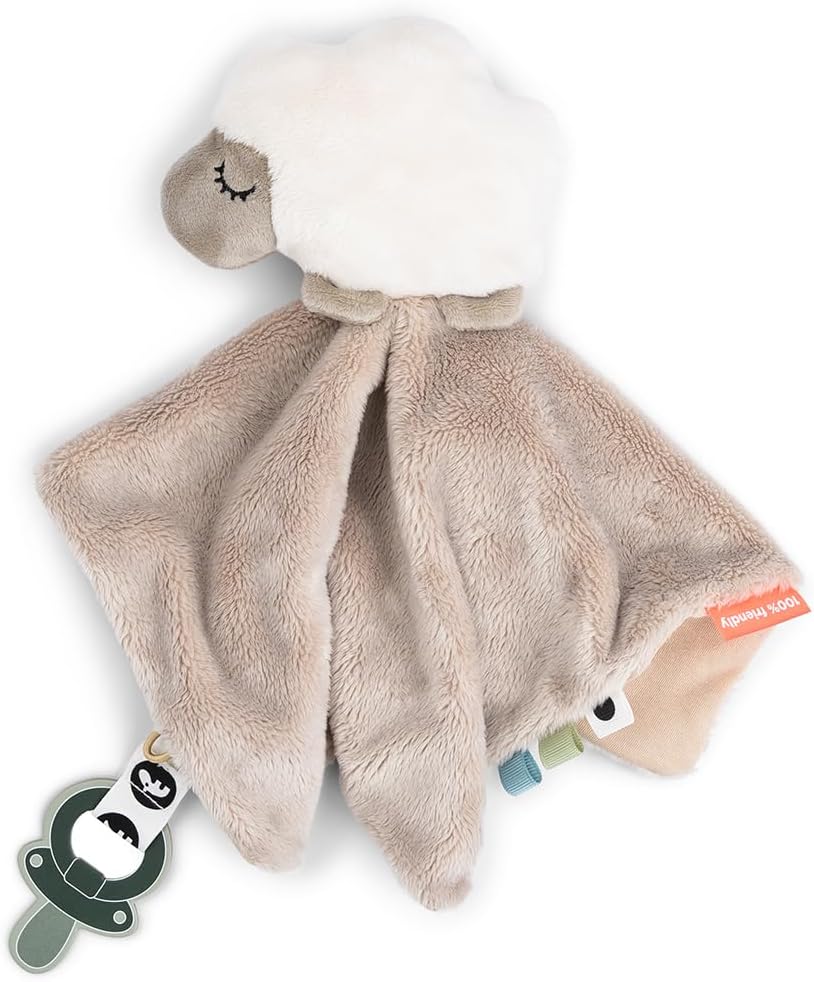 Sheepy Bej Cuddle Battaniyesi Yumuşacık, Emzik Tutuculu Konfor Battaniyesi