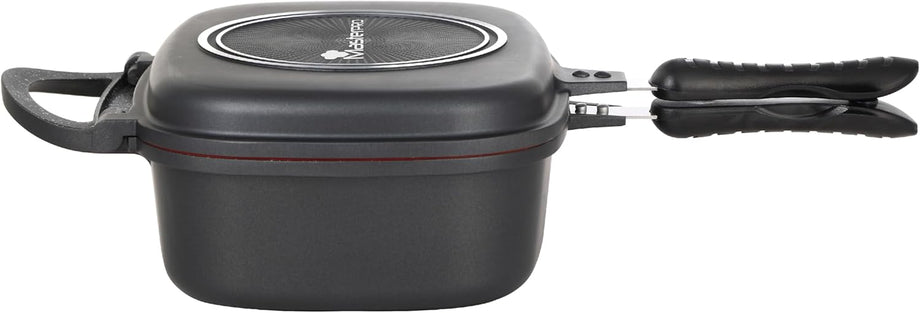 Foodies Collection Çift Kızartma Tavası, 30x24x12 cm, Döküm Alüminyum