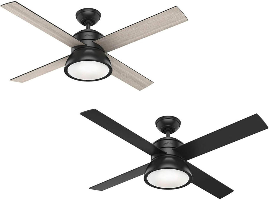 Loki 132 cm Mat Siyah Tavan Vantilatörü, Uzaktan Kumandalı ve Aydınlatmalı