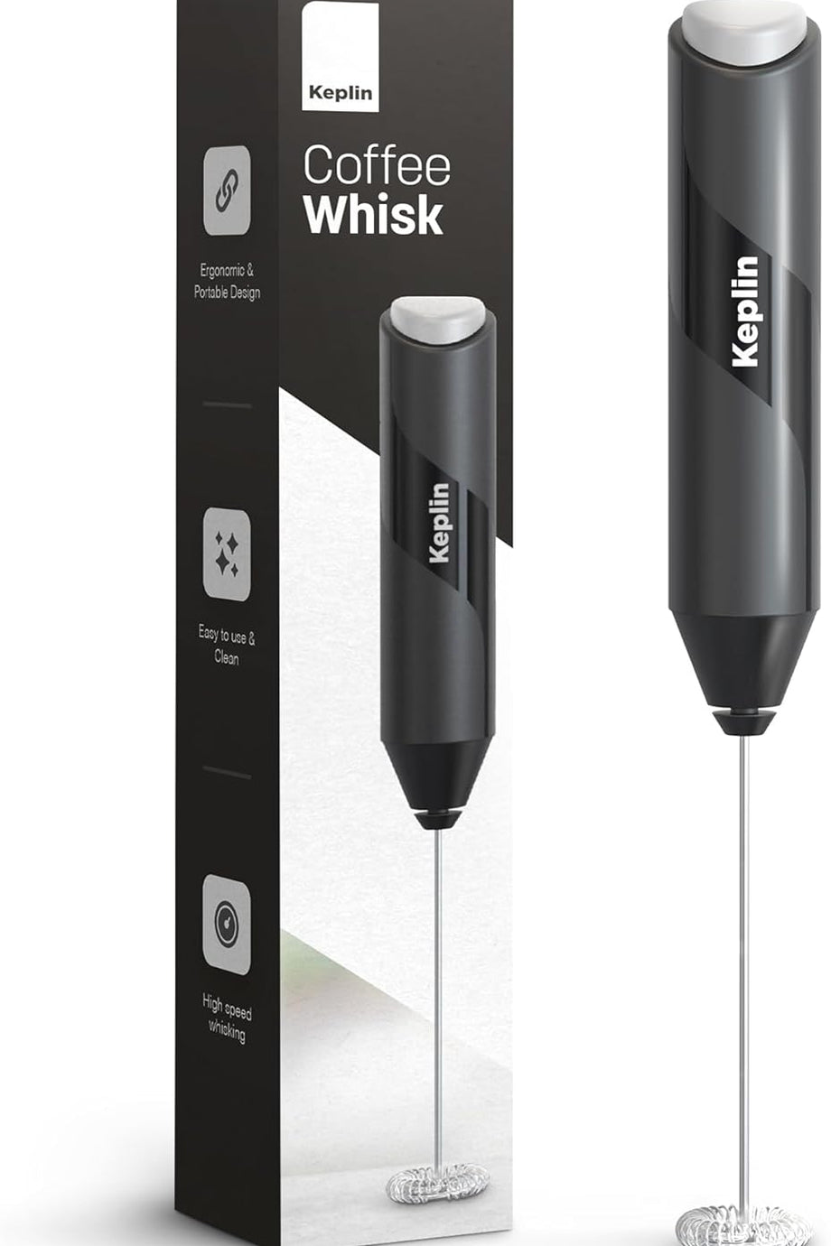 Elektrikli El Tipi Süt Köpürtücü, Taşınabilir, Pilli Kahve Karıştırıcı