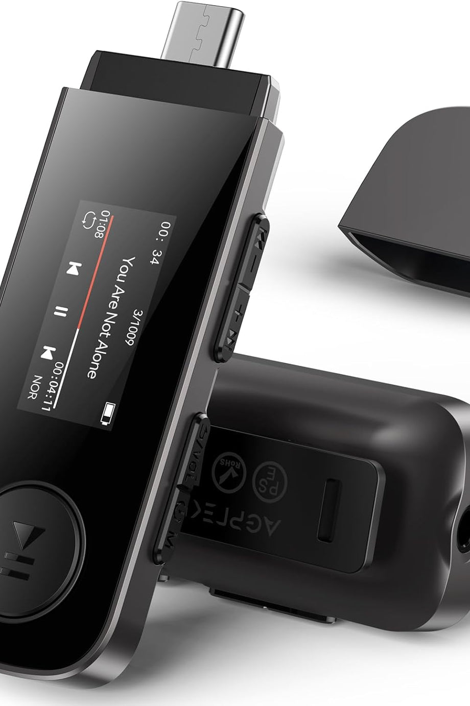 64GB Taşınabilir USB MP3 Çalar Bluetooth, Type-C Bağlantı