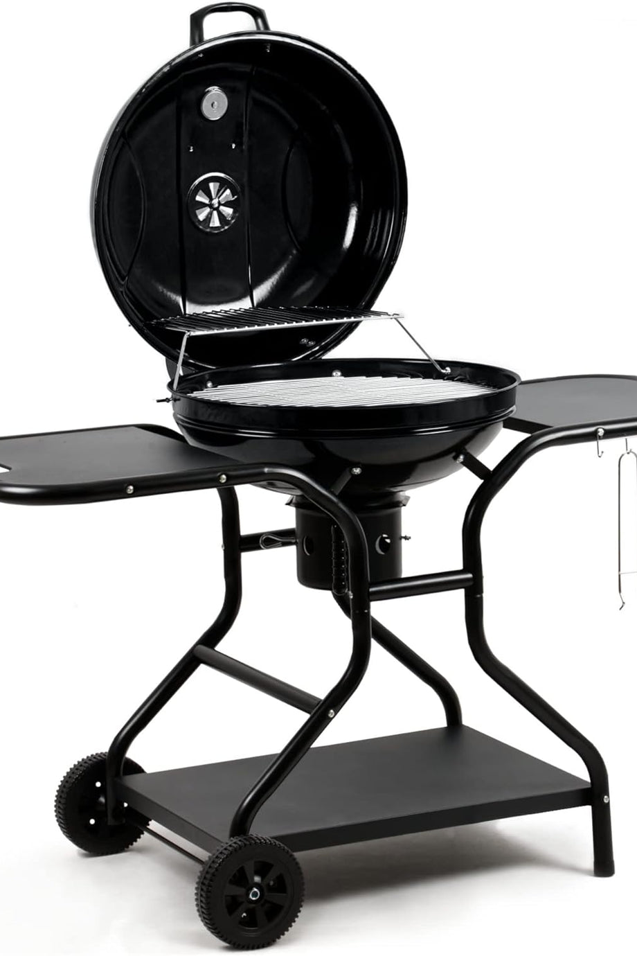 Küre Mangal Ø57 cm, Kömürlü, Kapaklı, Taşınabilir, Ayarlanabilir Hava Girişli, Geniş Raflı Barbekü Izgarası