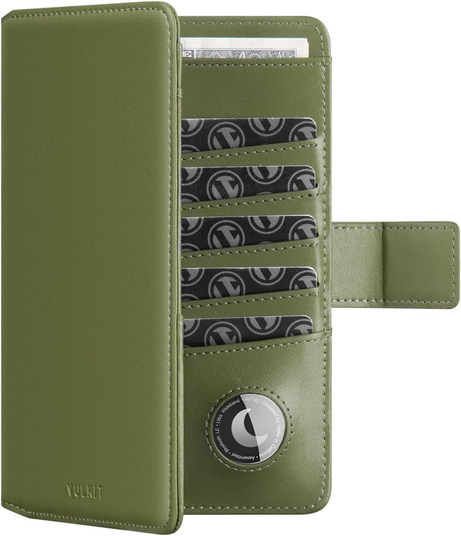 Airtag Uyumlu RFID Engelleyici Pasaport Tutucu, Deri Pasaport Cüzdanı