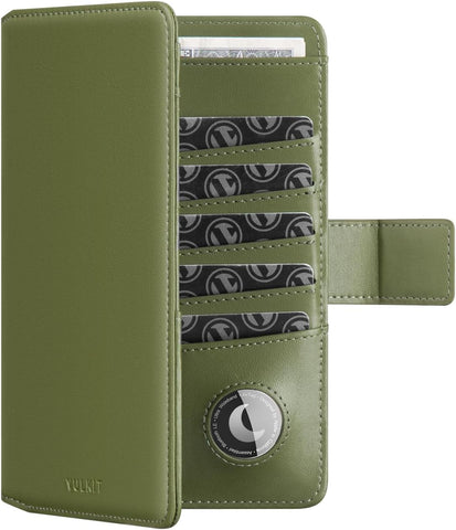 Airtag Uyumlu RFID Engelleyici Pasaport Tutucu, Deri Pasaport Cüzdanı