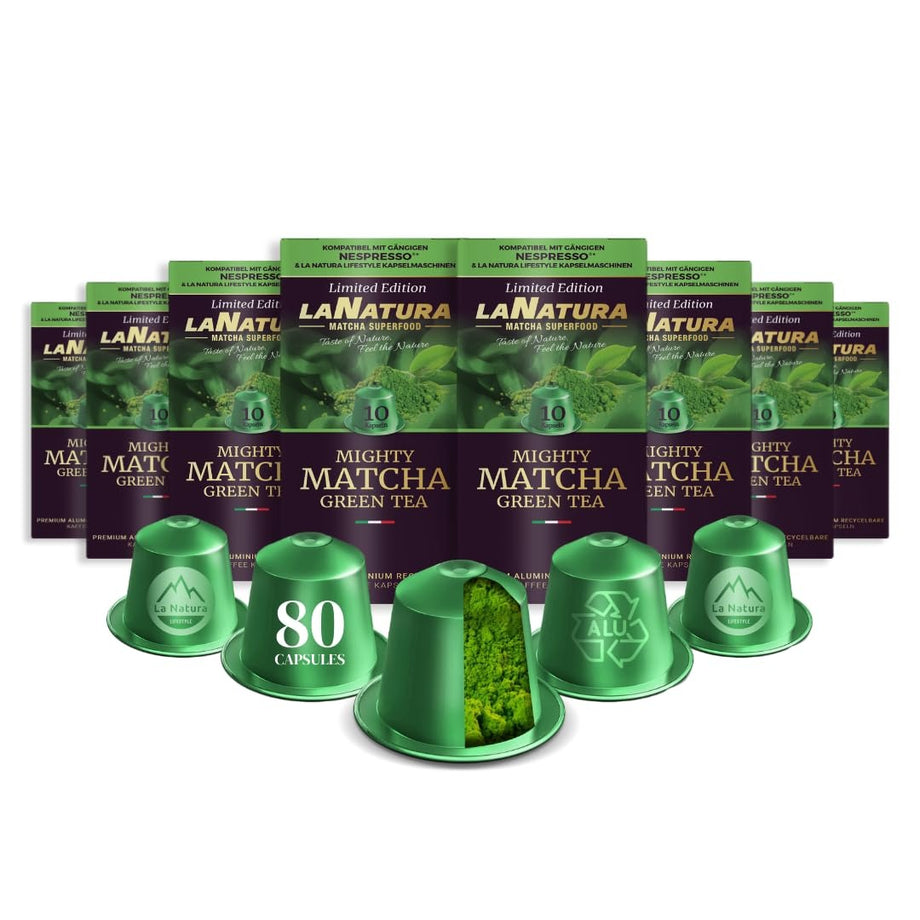 Organic Matcha Kapsül 80li Nespresso Uyumlu İsviçre Üretimi Matcha Çayı