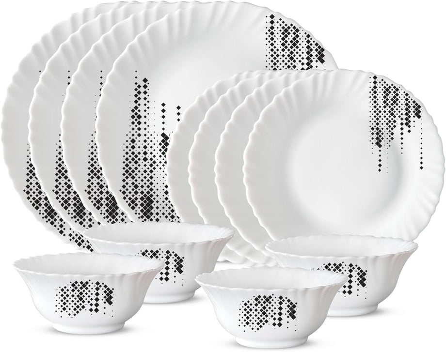 Larah Plano Opal Yemek Takımı, Slate, 12 Parça