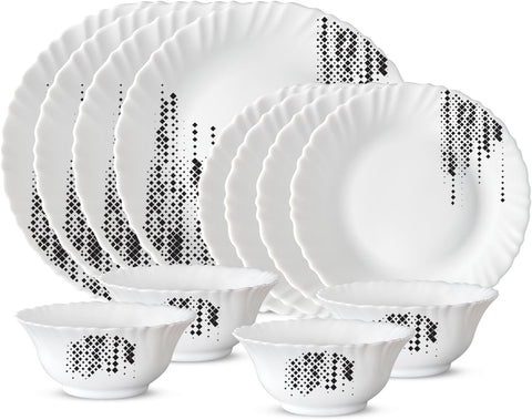 Larah Plano Opal Yemek Takımı, Slate, 12 Parça