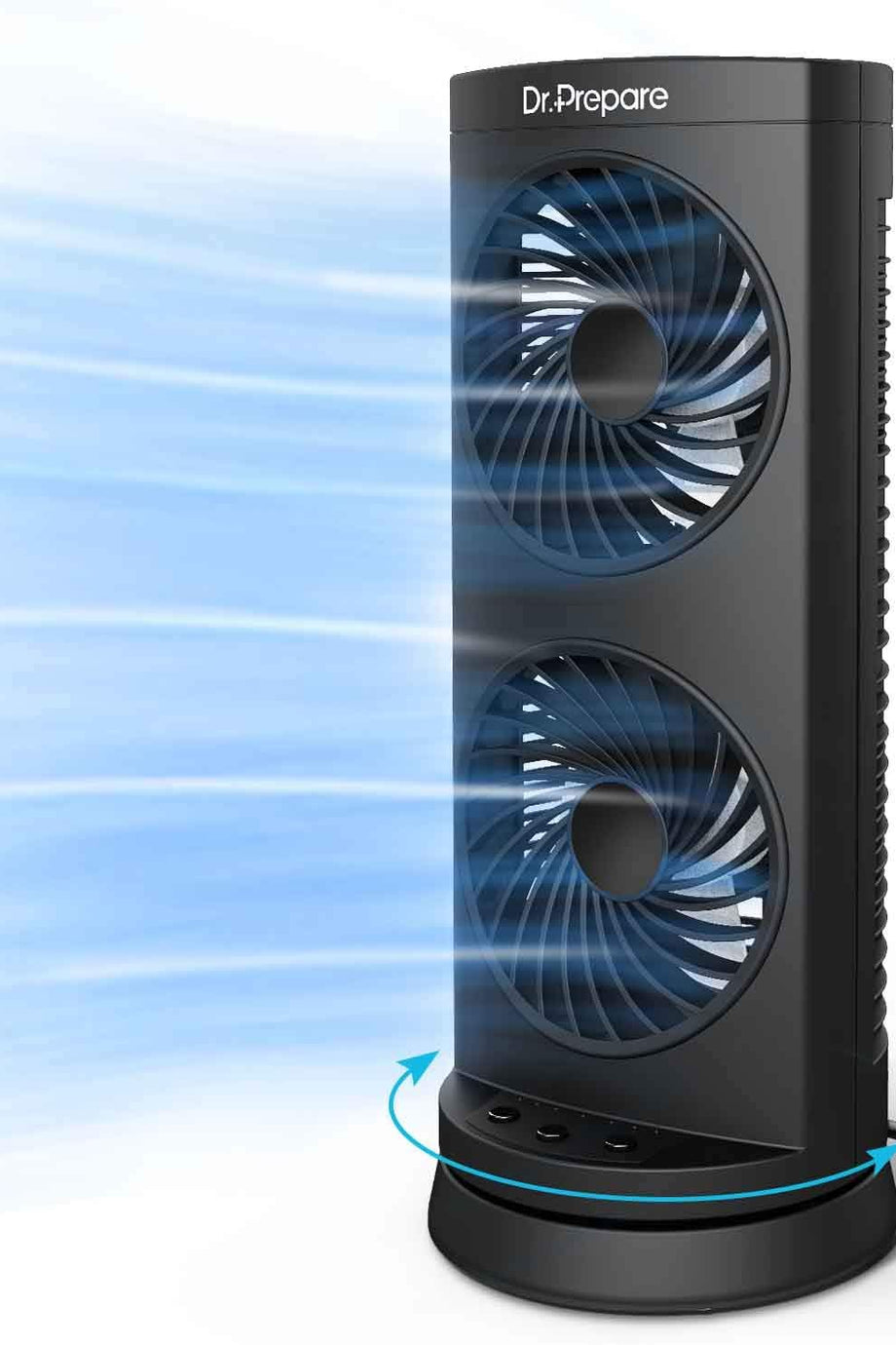 30 cm Kule Masa Vantilatörü, 3 Hızlı Kademe, 110° Salınım, 3 Kademeli Zamanlayıcı