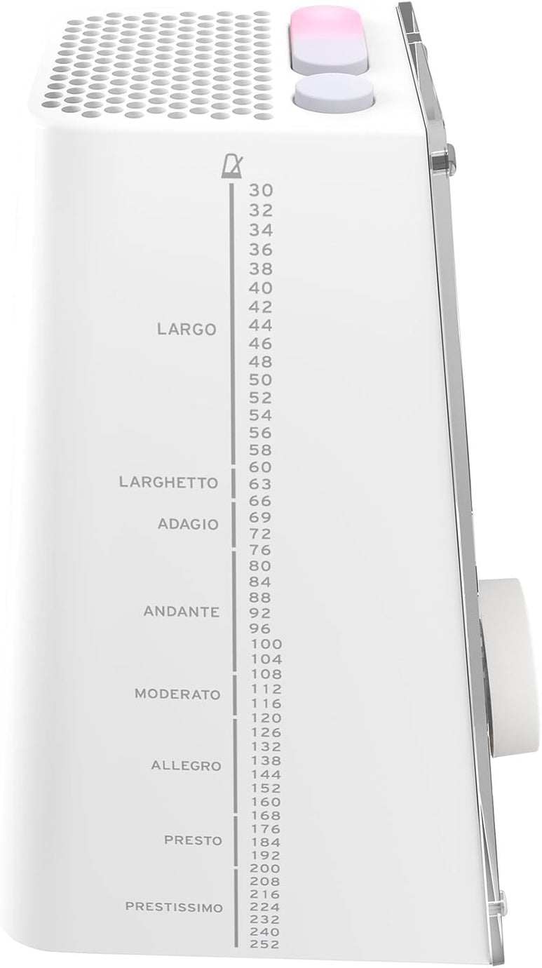 KDM-3-WH Dijital Metronom, 120 Saat Pil Ömrü, Otomatik Kapanma, Ayarlanabilir Tempo