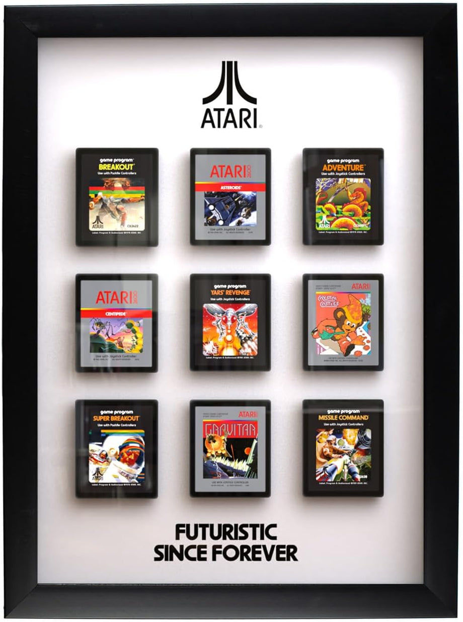 Atari Video Oyun Kasetleri 3D Çerçeve, Retro Oyun Temalı Dekoratif Tablo