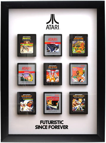 Atari Video Oyun Kasetleri 3D Çerçeve, Retro Oyun Temalı Dekoratif Tablo