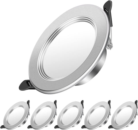 LED Gömme Spot 7W 700LM, Nötr Beyaz 4500K, IP44 Banyo ve Mutfak İçin 6'lı Set