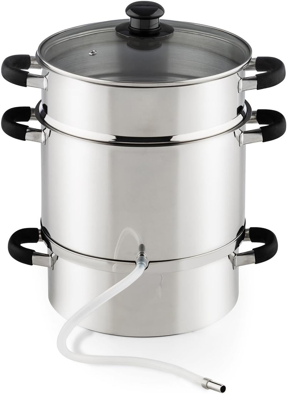 Applebee Buharlı Meyve Sıkacağı – 8L, 1500W, Paslanmaz Çelik, Elektrikli