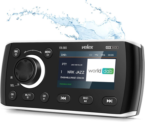 Marine Stereo Ses Video Oynatıcı DAB+ FM AM Bluetooth IPX6 Yat Tekne UTV ATV